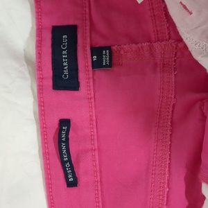 Skinny hot pink jeans
